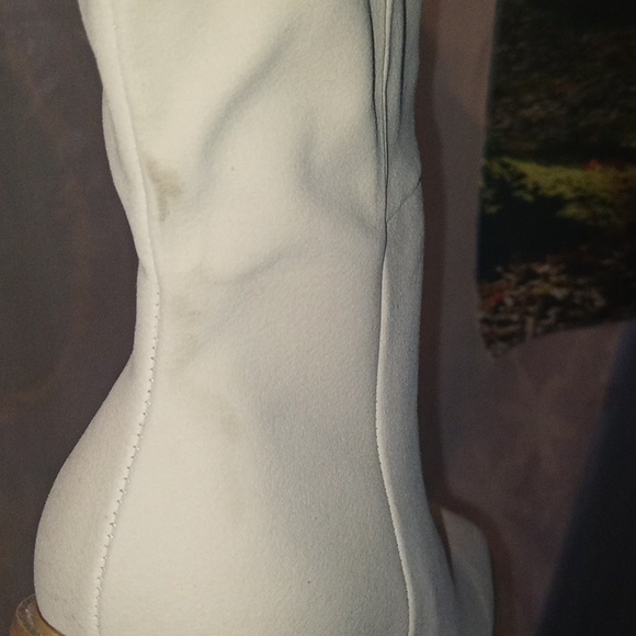 Lulu's Beckyy Bone Suede Square Toe Knee-High Boots from Lulus - Picture 9 of 11